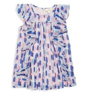 NWT Kate Spade Watercolor Strokes Ruffle Dress, Size 6